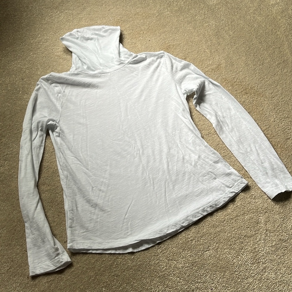 Madewell long sleeve soft white Whisper cotton turtleneck